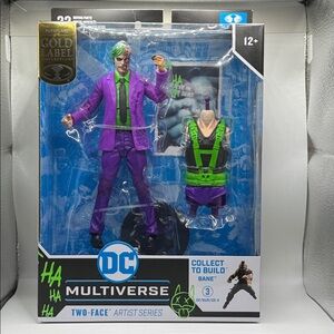 MCFARLANE DC MULTIVERSE TWO-FACE JOKERIZED 7” GOLD LABEL BANE BAF
